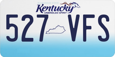 KY license plate 527VFS