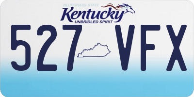 KY license plate 527VFX