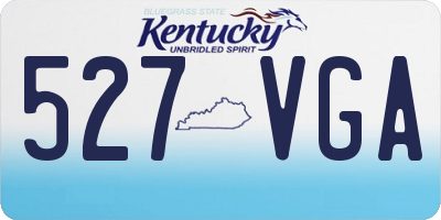 KY license plate 527VGA