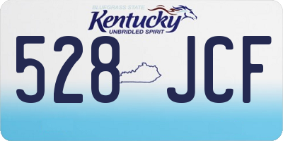 KY license plate 528JCF