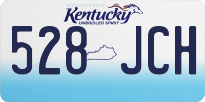 KY license plate 528JCH