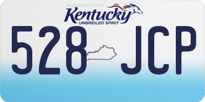 KY license plate 528JCP