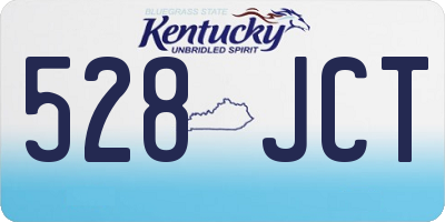 KY license plate 528JCT