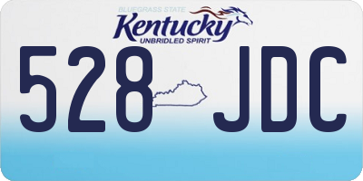 KY license plate 528JDC
