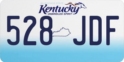 KY license plate 528JDF