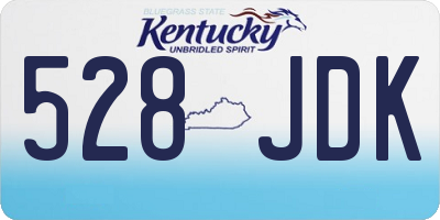 KY license plate 528JDK