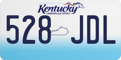 KY license plate 528JDL