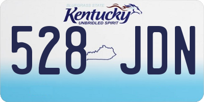 KY license plate 528JDN