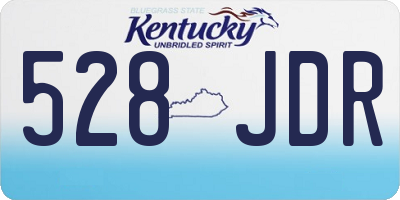 KY license plate 528JDR