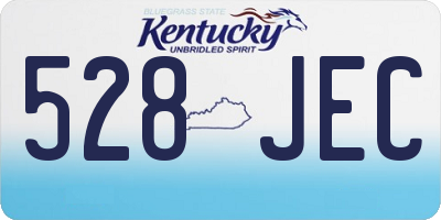 KY license plate 528JEC