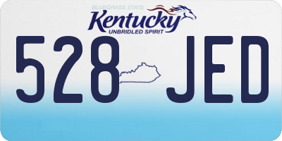 KY license plate 528JED