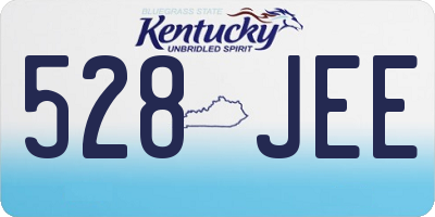 KY license plate 528JEE
