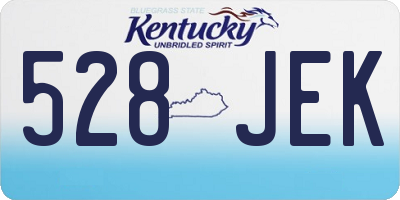 KY license plate 528JEK