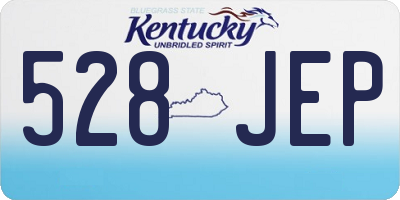 KY license plate 528JEP