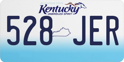KY license plate 528JER