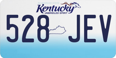 KY license plate 528JEV