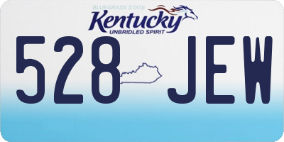 KY license plate 528JEW