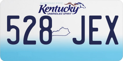 KY license plate 528JEX