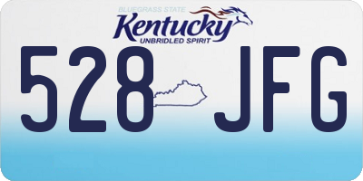 KY license plate 528JFG