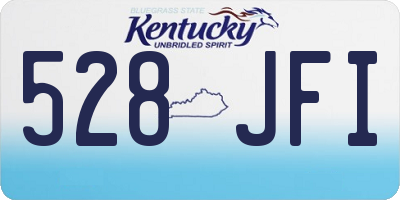 KY license plate 528JFI