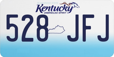 KY license plate 528JFJ