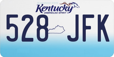 KY license plate 528JFK