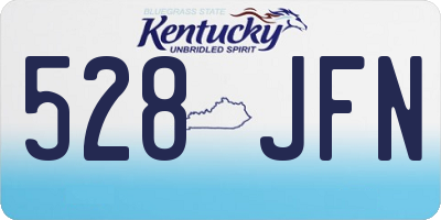KY license plate 528JFN