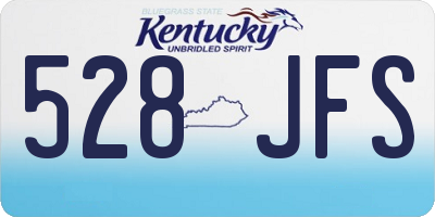 KY license plate 528JFS