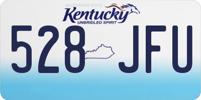 KY license plate 528JFU