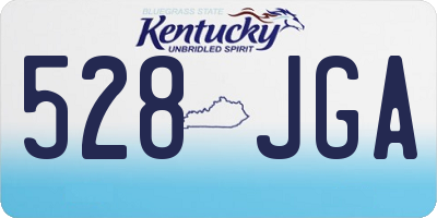 KY license plate 528JGA