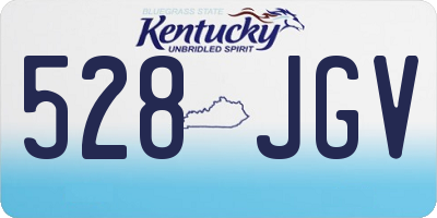 KY license plate 528JGV