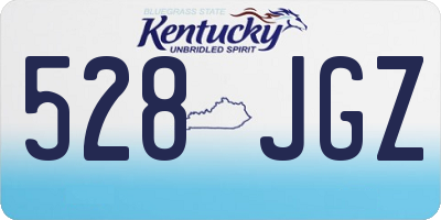 KY license plate 528JGZ
