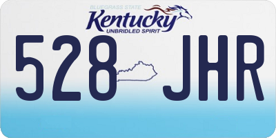 KY license plate 528JHR