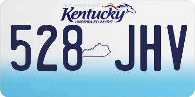 KY license plate 528JHV