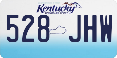 KY license plate 528JHW