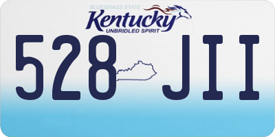 KY license plate 528JII