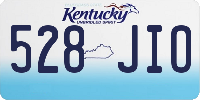 KY license plate 528JIO