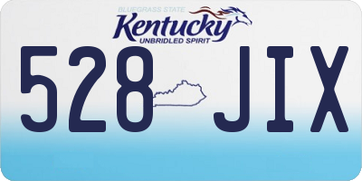 KY license plate 528JIX