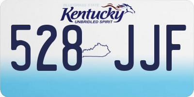 KY license plate 528JJF