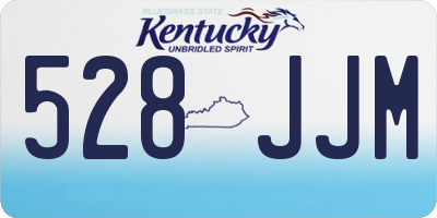 KY license plate 528JJM