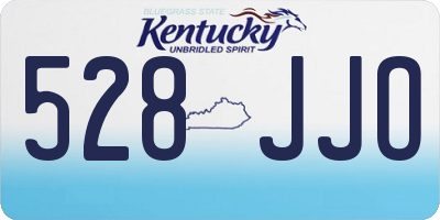 KY license plate 528JJO