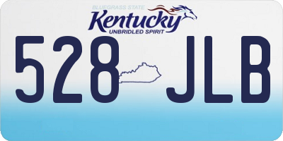 KY license plate 528JLB