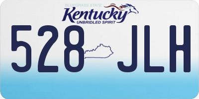 KY license plate 528JLH