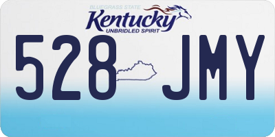KY license plate 528JMY