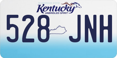 KY license plate 528JNH