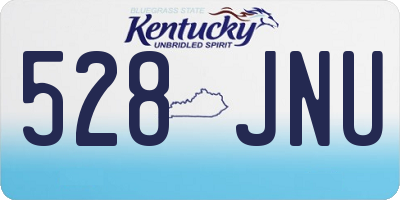 KY license plate 528JNU