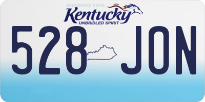 KY license plate 528JON