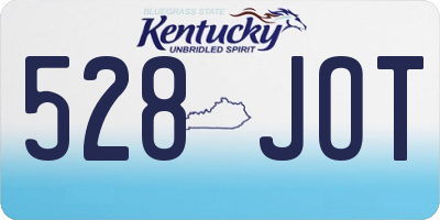 KY license plate 528JOT