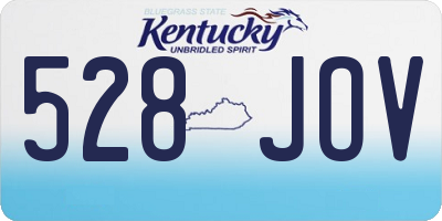 KY license plate 528JOV