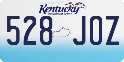 KY license plate 528JOZ